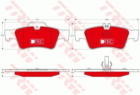 Комплект гальмівних колодок TRW GDB1546DTE