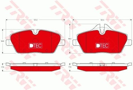 Комплект гальмівних колодок TRW GDB1611DTE
