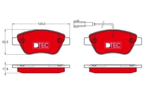 Гальмівні колодки дискові ALFA ROMEO Mito "08 >> TRW GDB1654DTE