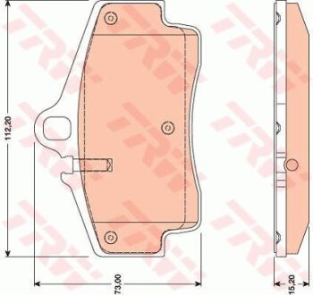 Комплект гальмівних колодок TRW GDB1757