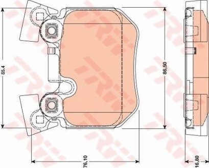 Комплект гальмівних колодок TRW GDB1795