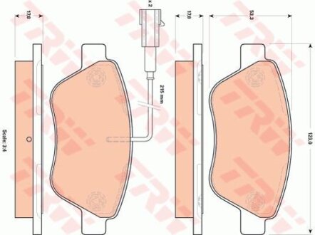 Комплект гальмівних колодок TRW GDB1842