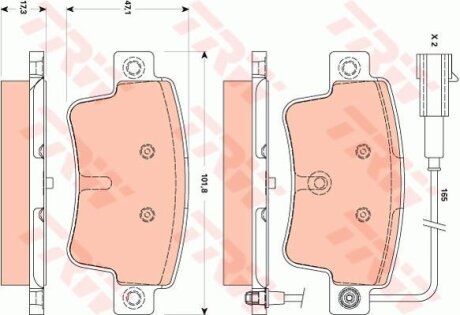 Комплект гальмівних колодок TRW GDB1872