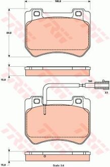 Комплект гальмівних колодок TRW GDB1904