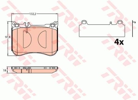 Комплект гальмівних колодок TRW GDB2144