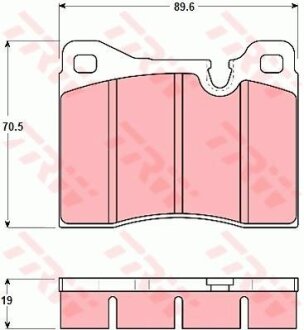 Комплект гальмівних колодок TRW GDB261