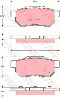Комплект гальмівних колодок TRW GDB3113