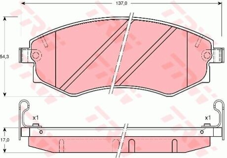 Комплект гальмівних колодок TRW GDB3169