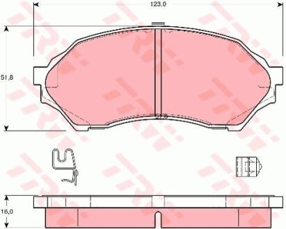 Комплект гальмівних колодок TRW GDB3193