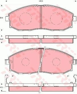 Комплект гальмівних колодок TRW GDB3201