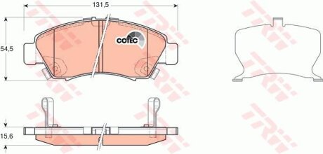 Комплект гальмівних колодок TRW GDB3212