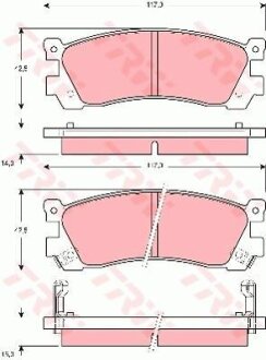 Комплект гальмівних колодок TRW GDB3264