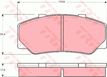 Тормозные колодки дисковые UMM - VOLVO Alter T/740/740 Estate/Combi/760/760 Estate/Combi/78 TRW GDB329