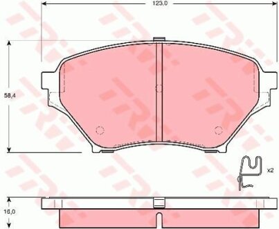 Комплект гальмівних колодок TRW GDB3302