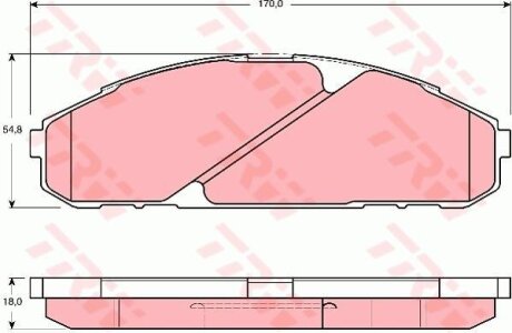 Комплект гальмівних колодок TRW GDB3394
