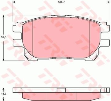 Комплект гальмівних колодок TRW GDB3414