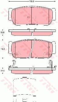 Комплект гальмівних колодок TRW GDB3417