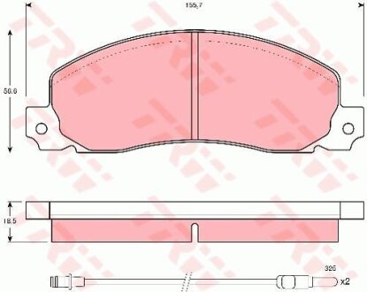 Комплект гальмівних колодок TRW GDB344