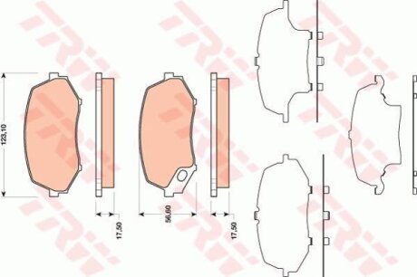 Комплект гальмівних колодок TRW GDB3486