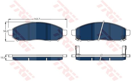 Комплект гальмівних колодок TRW GDB3520BTE