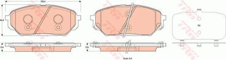 Комплект гальмівних колодок TRW GDB3527