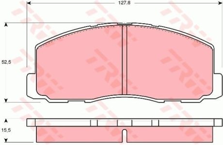 Гальмівні колодки дискові ISUZU (GM) - LONSDALE - MITSUBISHI Aska/YD/Colt/Cordia/Galant/Lancer/Lanc TRW GDB355