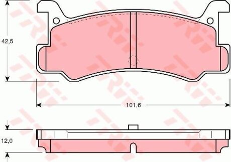 Комплект гальмівних колодок TRW GDB375