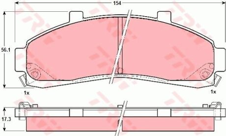 Комплект гальмівних колодок TRW GDB4010