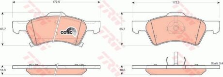 Комплект гальмівних колодок TRW GDB4129