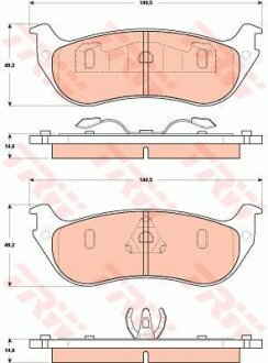 Комплект гальмівних колодок TRW GDB4132