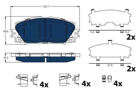 Комплект гальмівних колодок TRW GDB4173BTE