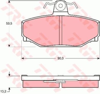 Комплект гальмівних колодок TRW GDB442
