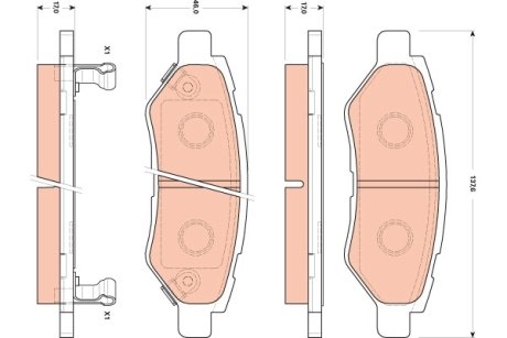 Тормозные колодки дисковые CADILLAC/CHEVROLET CTS/Camaro "F "08>> TRW GDB4602