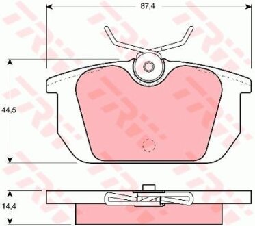 Комплект гальмівних колодок TRW GDB466