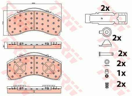 Комплект гальмівних колодок TRW GDB5111