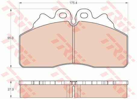 КМП гальмівних колодок TRW GDB5113
