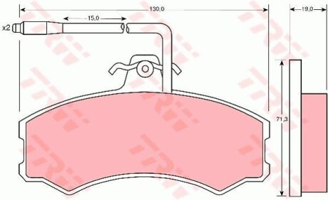 Комплект гальмівних колодок TRW GDB695