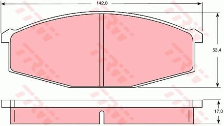 Комплект гальмівних колодок TRW GDB747