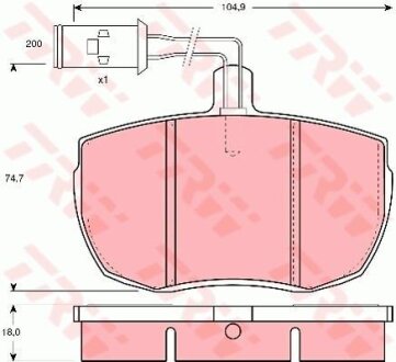 Комплект гальмівних колодок TRW GDB789