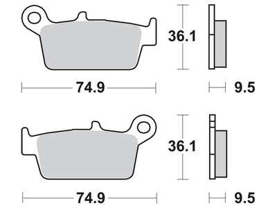 Гальмівні колодки TRW MCB575RSI