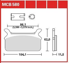 Гальмівні колодки TRW MCB580
