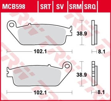 Тормозная колодка (диск) TRW MCB598SV