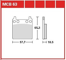 Гальмівні колодки TRW MCB63