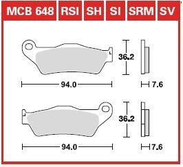 Гальмівні колодки TRW MCB648SRM