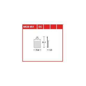 Гальмівні колодки TRW MCB651EC