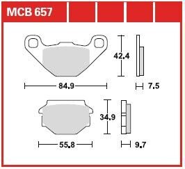 Гальмівні колодки TRW MCB657