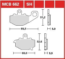 Гальмівна колодка (диск) TRW MCB662