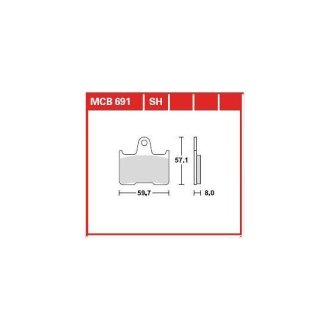 Тормозная колодка (диск) TRW MCB691SH
