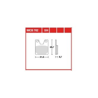 Комплект тормозных колодок TRW MCB702