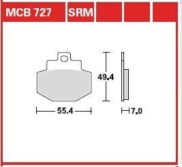 Гальмівні колодки TRW MCB727SRM